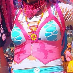 Latex Underbust Unicorn Top